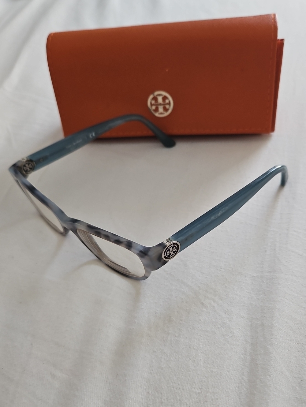 Tory Burch Eyeglass Frame Blue Womans 135/50/17 And Case